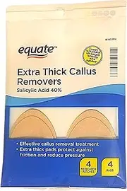 Equate Extra Thick Callus Removers With Salicylic Acid, 4 Pads, 4 Patches; Compare to Dr. Scholl's