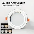 12W-18W LED Downlight 70/90/120mm Warm/Cool White/Tri Colour Ceiling Light 4PCS