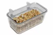Lot Of 18 Bird Cage Seed Water Food Feeder Clear Cups Canary Parakeet Finch