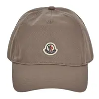 在飛比找momo購物網優惠-【MONCLER】品牌 LOGO 棒球帽-淺褐色(ONE S