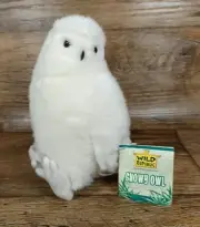 Vintage 1999 Wild Republic Plush Snowy Owl 7” White Soft Stuffed Animal Toy