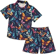 [Caihoyu] Little & Big Boy's Outfits Shirt Short Sets Casual Toddler Boy Outfits Summer Outfit