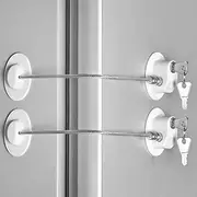 CICICO 2 Pcs Fridge Lock, Refrigerator Lock for Children, Mini Fridge Locks for Kids, Freezer Lock, Used in Refrigerator Door, Cabinets, Drawers, Toilet Seat (Pads Size: 2.1 x 1.5 in)