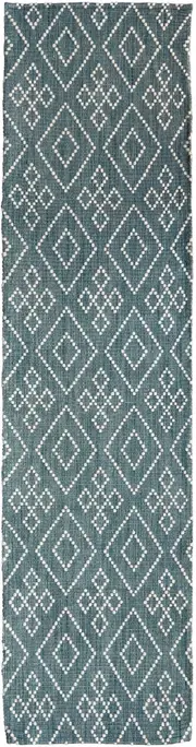 Montage Teal Runner Wool Rug