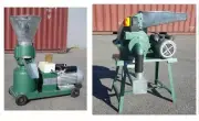60-100Kg/Hr Pellet Press Mill Machine & Hammer Crusher Mill Machine Combo