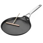 Crepe Pan with Spreader 8 Inch Titanium and Ceramic Nonstick Flat Skillet Tor...