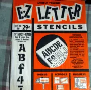 E-Z LETTER STENCIL 3/4" HOOT-NANY * VINTAGE N O S #16