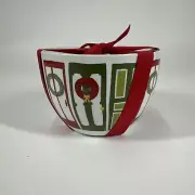 Crate & Barrel Set 3 Nesting Bowls Julia Rothman Holiday Doors Cars Trees NEW