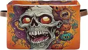 Halloween Skull Scream Closet Organizer Baskets with Handle, Collapsible Nursery Organizer Storage