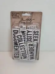 Idea-Ology Tim Holtz Chipboard Quote Chips 58 pcs TH93563 Field Notes Crafts