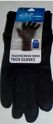 Buy One Get One 50% Off –Men’s Black Touchscreen Fleece Gloves - Tech Large