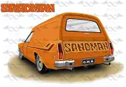 Holden Sandman Panel Van ORANGE flag/banner 150cm x 90cm NEW