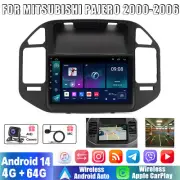 9'' FOR MITSUBISHI PAJERO 2000-2006 APPLE CARPLAY ANDROID 14 GPS HEAD UNIT 4+64G
