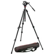 Manfrotto MVH500AH Fluid Head & 755CX3 MagFibre Tripod with Carrying Bag Kit