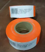 Lot 2 C.H. Hanson 150 ft. x 1-3/16” Plastic Flagging Tape Orange