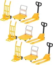 GARVALON Micro Landscaping Model Forklift Toy Hand Pulley Mini Construction Car Safe Plastic Stimulate Boys and Girls' Imagination