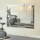 Home Gym Mirrors 12x12 Inch 12 Pcs Wall Mounted Frameless Full Length Mirror Til
