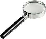 Anneome Handheld Metal Magnifying Glass for Seniors Lightweight Magnifier with Black Plastic Handle for Reading Inspection and Exploring Details in Everyday Life