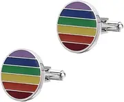 [KESYOO] 1 Pair Rainbow Buttons Metal Rainbow Flag Buttons Replacement Gay Pride Pins LGBT Lapel Pin Metal Buttons or Blazer Jacket Sport Coat Uniform Suits