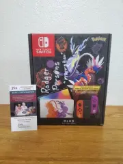 Rare Nintendo Switch Oled Console Scarlet And Violet Signed By Rodger Parsons