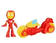 Spidey and his Amazing Friends, Iron Man Action Figure & Toy Motorcycle Playset