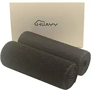 HUAYY Sew on Hook and Loop Style，Non-Adhesive Nylon Strips Fabric，Black (6in x 1yd)