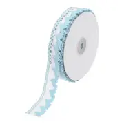 Lace Ribbon 10 Yards 1 Inch Lace Flower Trim Light Blue