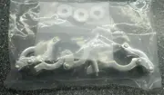 LOT OF 3 1” TRI-CLAMP DOUBLE PIN SANITARY CLAMPS W/ WING NUTS & GASKETS