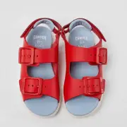 Camper Kids ORUGA Red Leather Sandals