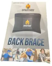 Sparthos Back Brace With Lumbar Pad Support For Lower Back Pain Relief Adjustabl