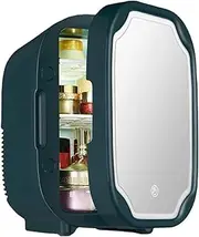 8 Liter Mini Fridge AC/DC Portable Makeup Mirror Fridge Skin Care Refrigerator Makeup Storage For Skincare Bedroom And Travel (Color : Green)