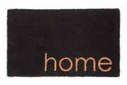 Black Home PVC Backed Coir Door Mat Welcome Mat Entry Mat - Entry Mat, Welcome Mat, Door mat, Non Slip, Anti Slip, Front Door, Waterproof, Durable