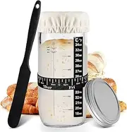 Sourdough Starter Jar, 650 ML Sourdough Starter Container, Glass Sourdough Starter Jar for Making Bread, Home Bakery