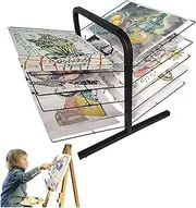 Art Easel Drying Rack 10 Layer Double Sided Storage Desktop Drying Rack Art Studio Educational Products Drying Rack Space Saving Rack