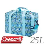 【COLEMAN 美國 25L 藍葉圖騰保冷袋】CM-22219/保冷袋/保冰袋/悠遊山水