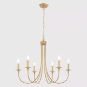 Gold Farmhouse Chandelier Modern Candlestick Dining Chandelier Light Fixture ...