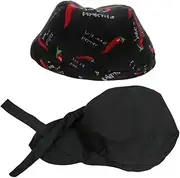 [Ipetboom] 2pcs Chef Hats for Men Women Unisex Chef Hat Adjustable Kitchen Cooking Food Cap Sushi Chef Beanie Chef Caps Breathable Mesh Top Skull Caps