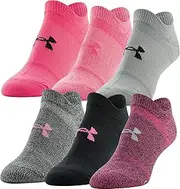[Under Armour] Women's Essential 2.0 Lightweight No Show Socks, 6-Pairs