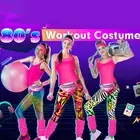 80s Athletic Clothing Set Complete Costume Retro Women's Tracksuit