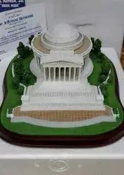 The Danbury Mint JEFFERSON MEMORIAL Landmark Sculpture Authenticity Certificate