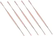 5pcs Ear Wax Removal Tool Cleansing Ear Cleaner Removal Spoon Picker Scraper Tools Ear Supply Ear Wax Cleaner Removal Tool Rose Gold Stainless Steel