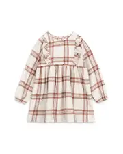 Miles The Label Girls' Cotton Flannel Plaid Dress - Little Kid