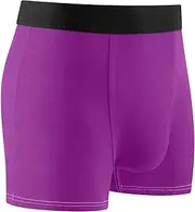 [FRODOTGV] Purple Plain Men's Boxer Briefs Shorts Workout Underwear for Men Compression Boxer Para Hombre, Purple Plain, Large