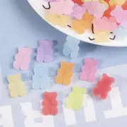 25pcs Flatback Resin Jelly Drops Cabochons Slime Charms Gummy Bear Candy Sweets