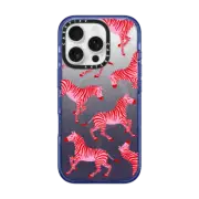 iPhone 16 Pro Impact Case MagSafe Compatible Pink Zebra