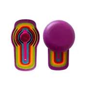 6 Pieces Colorful Measuring Cup Spoon Set Cooking Tool Plastic Free Shipping
