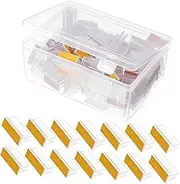 100Pcs Name Tag Clips Retail Sign Display Holders Secure Card Stands with Adhesive Backing Versatile Table Holders for Events and Merchandising