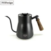 在飛比找蝦皮商城優惠-(福利品)FODesign【木柄手沖咖啡壺】 含溫度計 不鏽