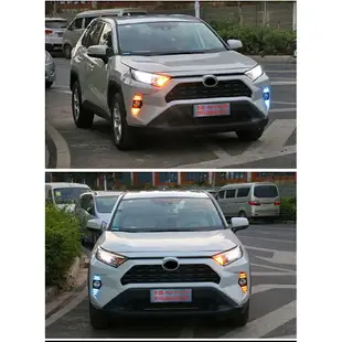 豐田 20192020款 RAV4 五代 專用霧燈 LED日行燈 改裝 雙色 流光轉向燈 書行燈 RAV4 5代 專車