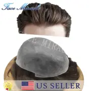 Ultra Thin Skin Mens Toupee Human Hair Piece Indian Human Hair Replacement Wig